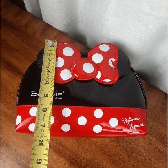 Disney Minnie Mouse Black and Red Polka-Dot Patent Leather Cosmetic Case - Picture 9 of 11
